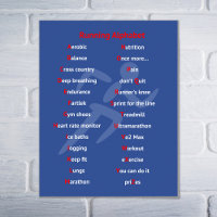 Running alphabet blue motivierend