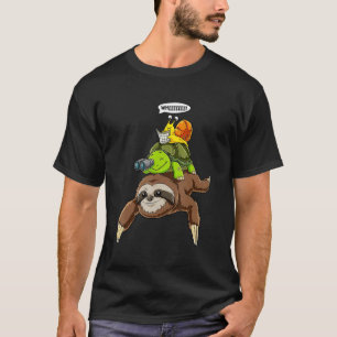 Running Animal Sloth Snail Turtle Piggyback Slow T-Shirt