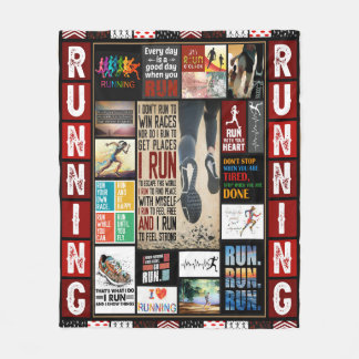 RUNNING ART Runner Vater Mama Tour Fleecedecke