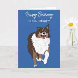 Running Australian Shepherd Aussie Dog Karte