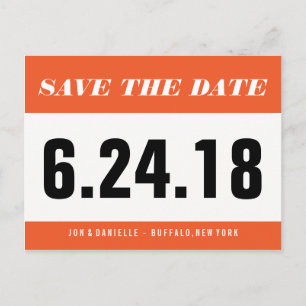 Running Bib - Save the Date Ankündigungspostkarte