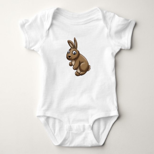 Running Bunny Baby Strampler (Vorderseite)