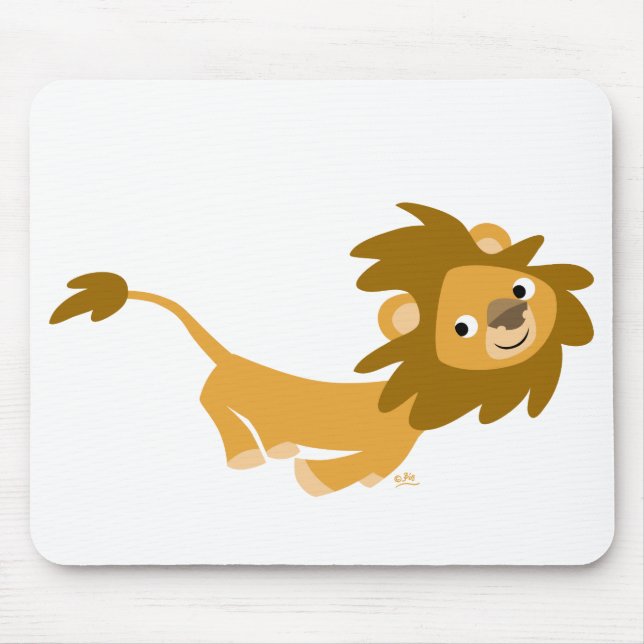 Running Cartoon Lion Mousepad (Vorne)