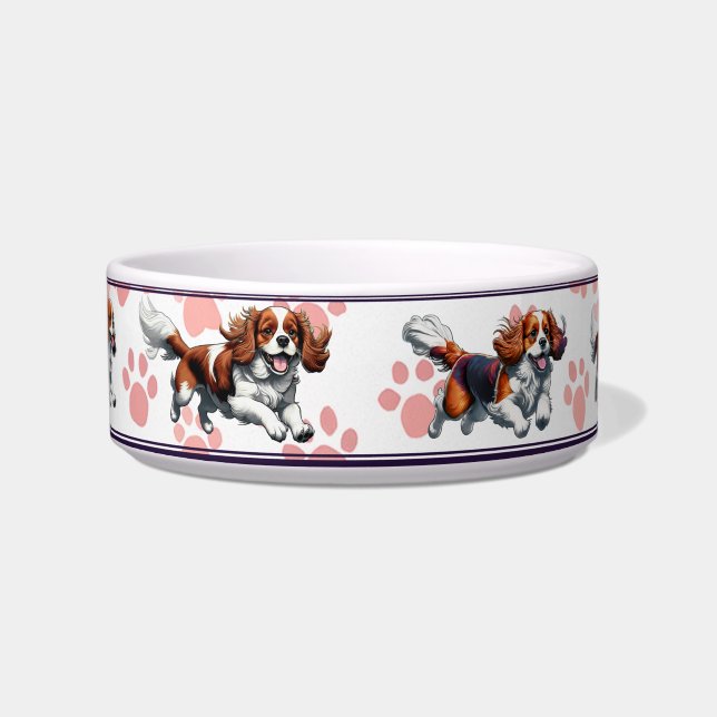 Running Cavalier King Charles Spaniel Napf (Vorderseite)