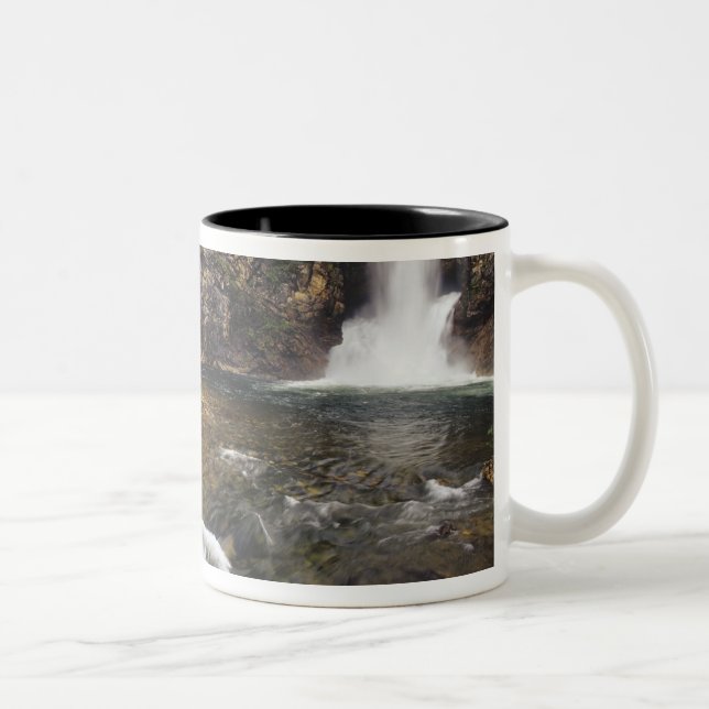 Running Eagle Falls oder Trick Falls im Two Zweifarbige Tasse (Rechts)