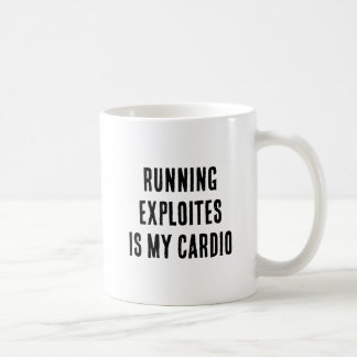 Running Exploits Is My Cardio Funny Ethical Hacker Kaffeetasse