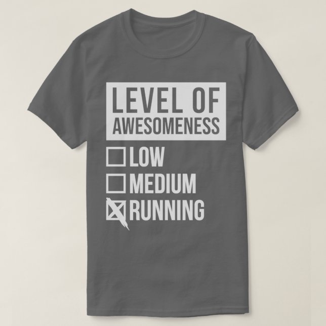 Running Funny Art Level Of Running For Women T-Shirt (Design vorne)