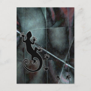 Running Gecko Postkarte