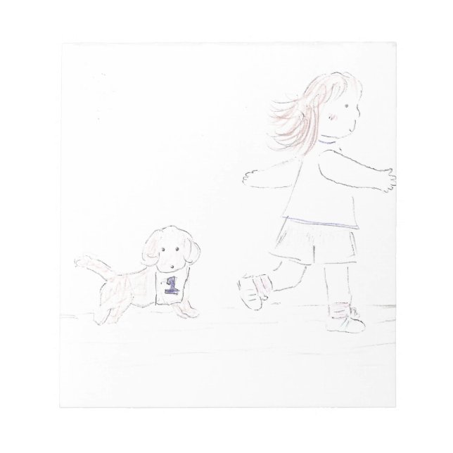 Running Girl 2 Notizblock (Vorderseite)