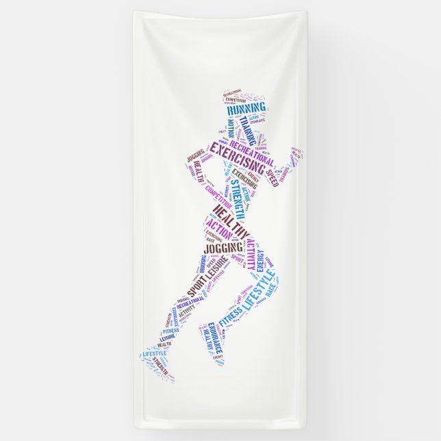Running Girl Banner (Vertikal)