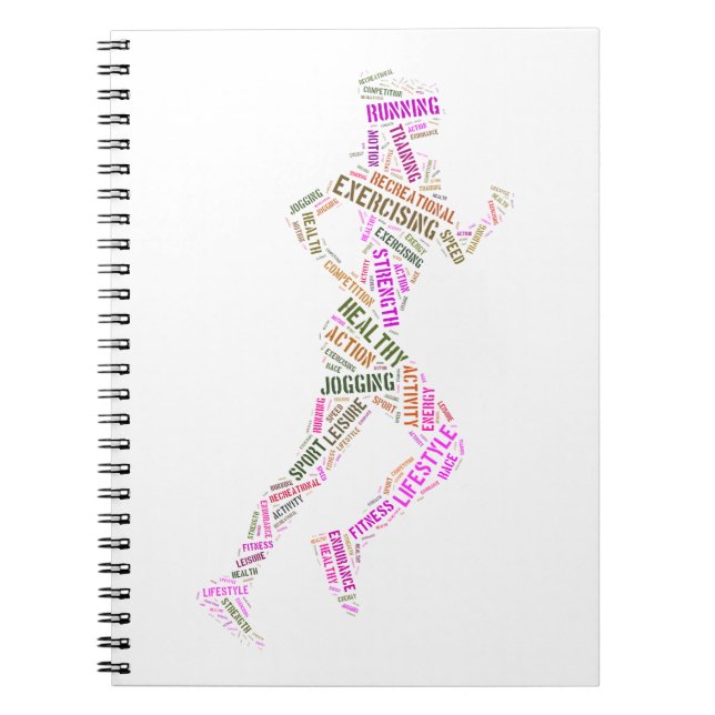 Running Girl Notizblock (Vorderseite)