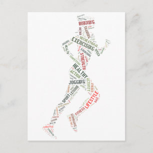 Running Girl Postkarte
