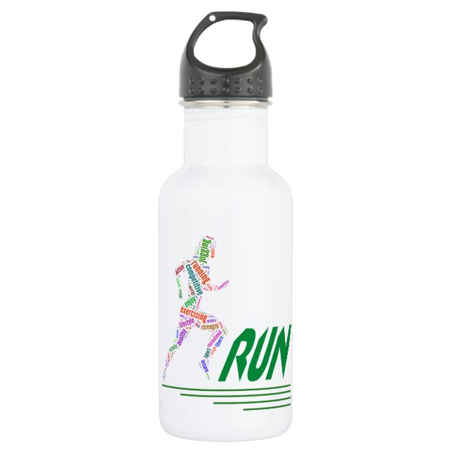 Running Girl Trinkflasche (Vorderseite)