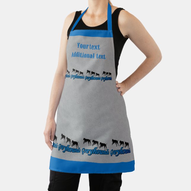 Running Greyhound Silhouetten Personalisiert Schürze (InSitu)