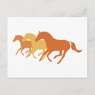 Running Horse (Orange) Postkarte