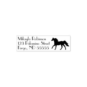 Running Horse Silhouette Pariser Text Permastempel