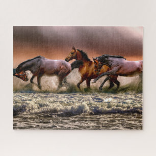 Running Horses dans Water Puzzle