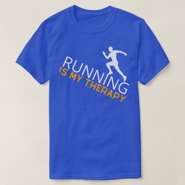 Running Is My Therapy 38 T-Shirt (Design vorne)