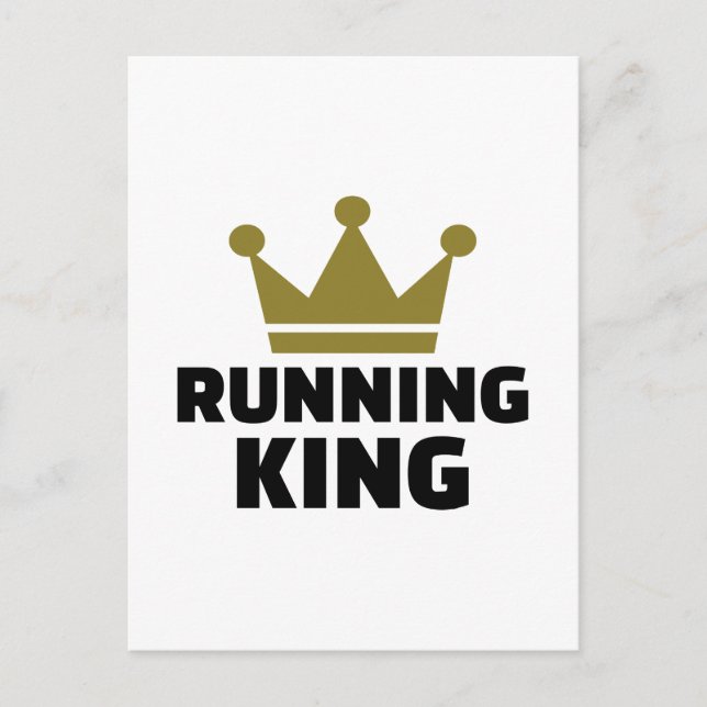 Running King Postkarte (Vorderseite)