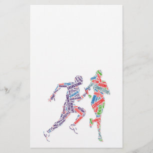 Running man and girl flyer