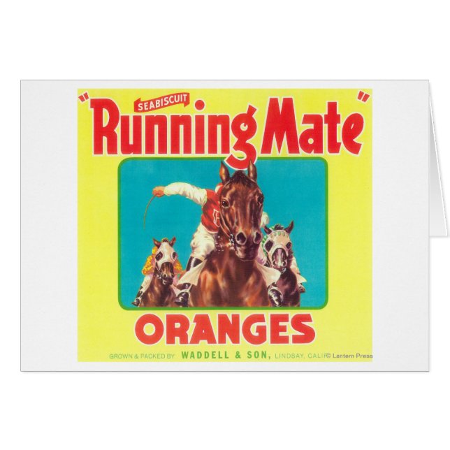 Running Mate Orange LabelLindsay, CA (Vorderseite (Horizontal))