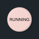 Running minimum blush pink dishwasher magnet<br><div class="desc">Minimaler Küchenmagnet mit einem rot-rosa Hintergrund, der Ihnen bei der Küchenorganisation hilft. Passen Sie Ihren Text an.</div>