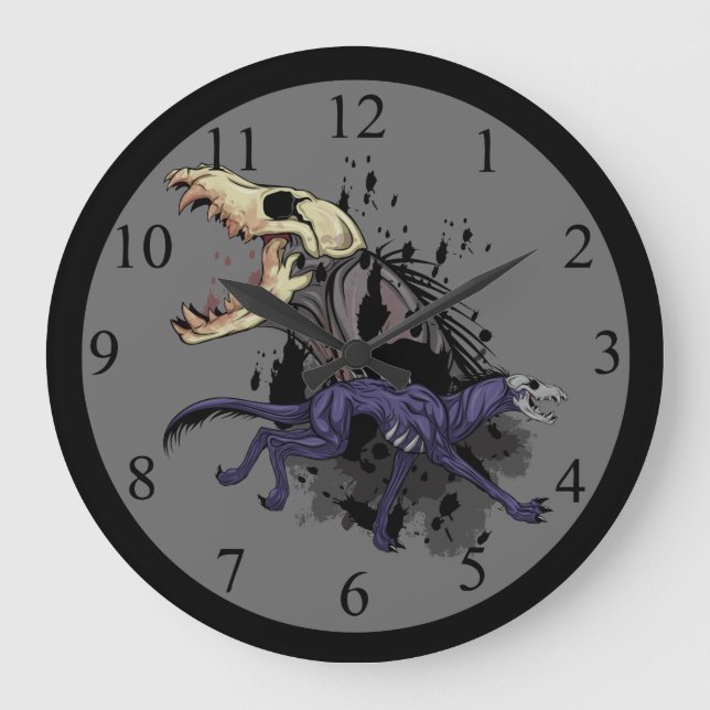 Running Monster Große Wanduhr (Vorderseite)