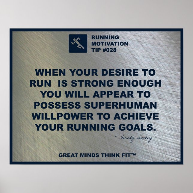 Running Motivation Tip #028 Poster (Vorne)