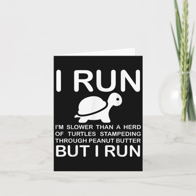 Running Motivation Turtle  Karte (Vorderseite)