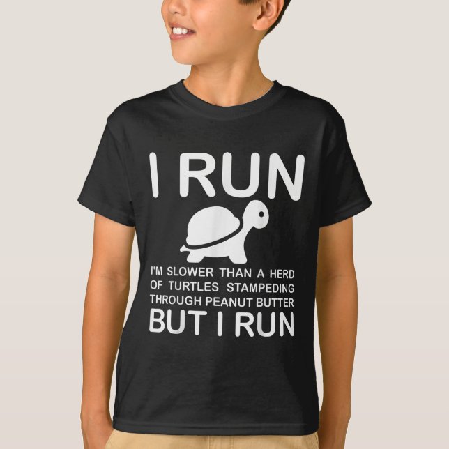 Running Motivation Turtle  T-Shirt (Vorderseite)