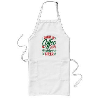 Running On Coffee & Christmas Cheer Lange Schürze