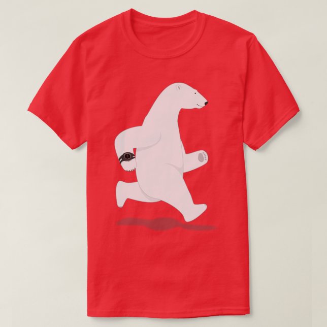 Running Polar Bear T-Shirt (Design vorne)