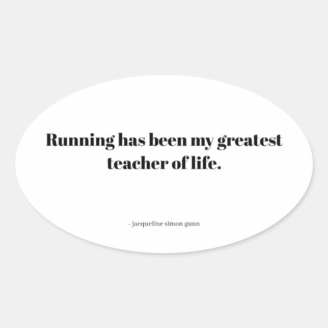 Running quote ovaler aufkleber (Vorderseite)