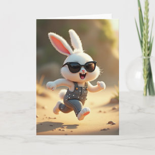 Running Rabbit Osterkarte Karte