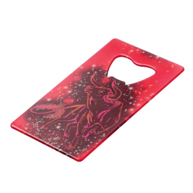 Running Red Starry Night Bottle Opener (Devant Angle)