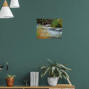 Running River Nature Foto Rumi Verse Poster