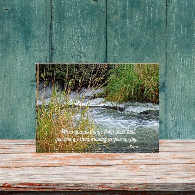 Running River Rumi Poetry Verse Fotoblock (In Situ)