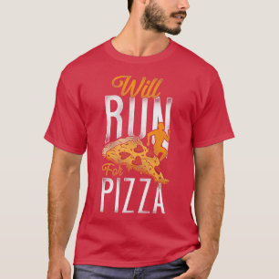 Running Runner Halbmarathon Pizza Vintag Ru T-Shirt