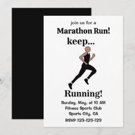 Running Runner Marathon Run Sports Einladung