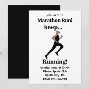 Running Runner Marathon Run Sports Einladung