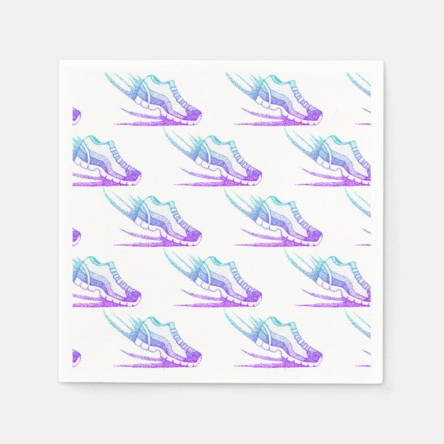 Running Shoes Runner Jogger Geburtstagsparty Serviette (Vorderseite)