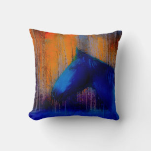 Running Stallion & Trees Fantasy Horse Moderne Kun Kissen