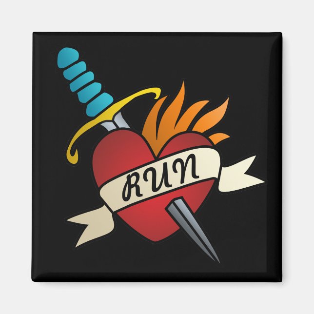 Running Tattoo Magnet (Vorne)