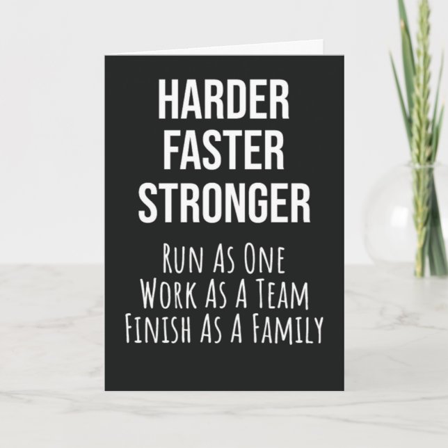 Running Team Cards Runner Motivation Motivierend Karte (Vorderseite)