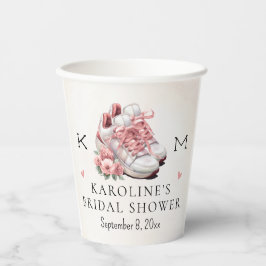 Running Themed Floral Sneaker Brautparty Pappbecher