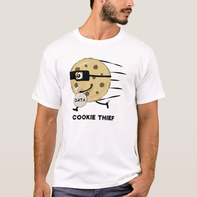 Running Thief Cookie - Funny Character T-Shirt (Vorderseite)