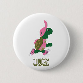 Running Turtle 10K - Rosa Button