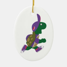 Running Turtle Keramikornament