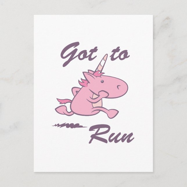 Running Unicorn Postkarte (Vorderseite)