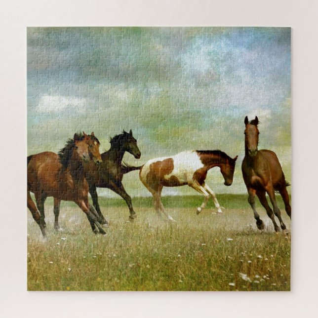 Running Wild Horses - Vintage kreative Kunst (Vertikal)